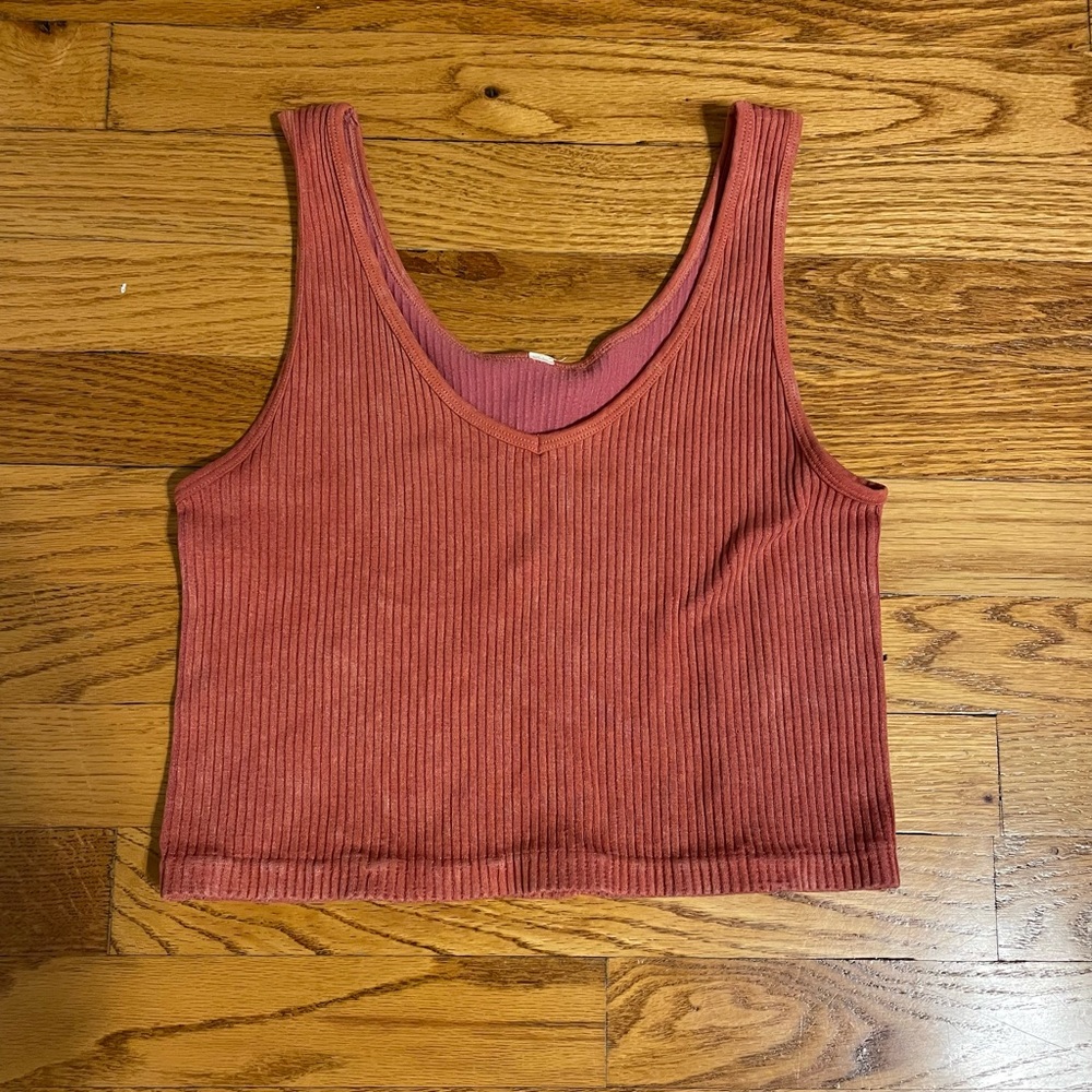aeropostale burnt red tank top- size s/m